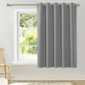 NICETOWN Silver Grey Blackout Wide Blinds for Sliding Door, Insulated Noise Reduction Drapes, Privacy Vertical Curtain for Living…