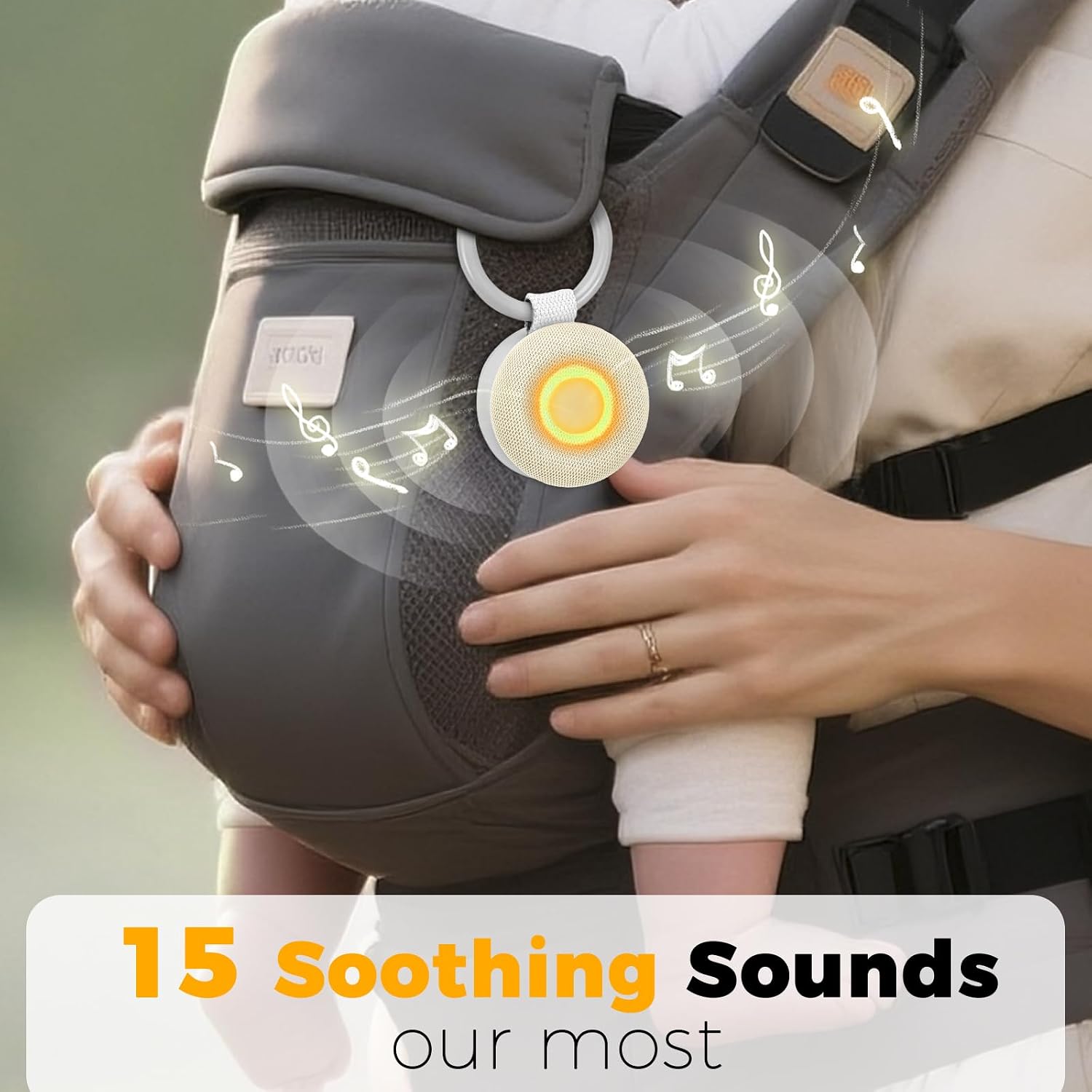 Portable Sound Machine - White Noise Sound Machine for Baby, Travel Donut Sound Machine for Sleep, 15 Soothing Sounds & 7 Colors Night…