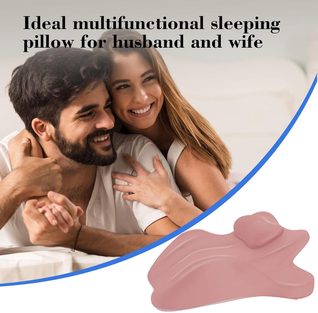 Oversized 27-Degree Couples Pillow - 5-in-1 Memory Foam Wedge for Neck Alignment, Zoned Support for Arm & Shoulder, Phone Reading, Leg…