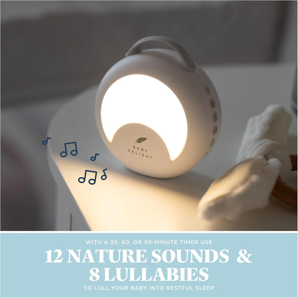 BabyDelight Baby Delight Dewdrop White Noise Sound Machine | Portable Travel Nightlight | 30 Sleep Sounds | Lullabies, Nature Sounds, White…