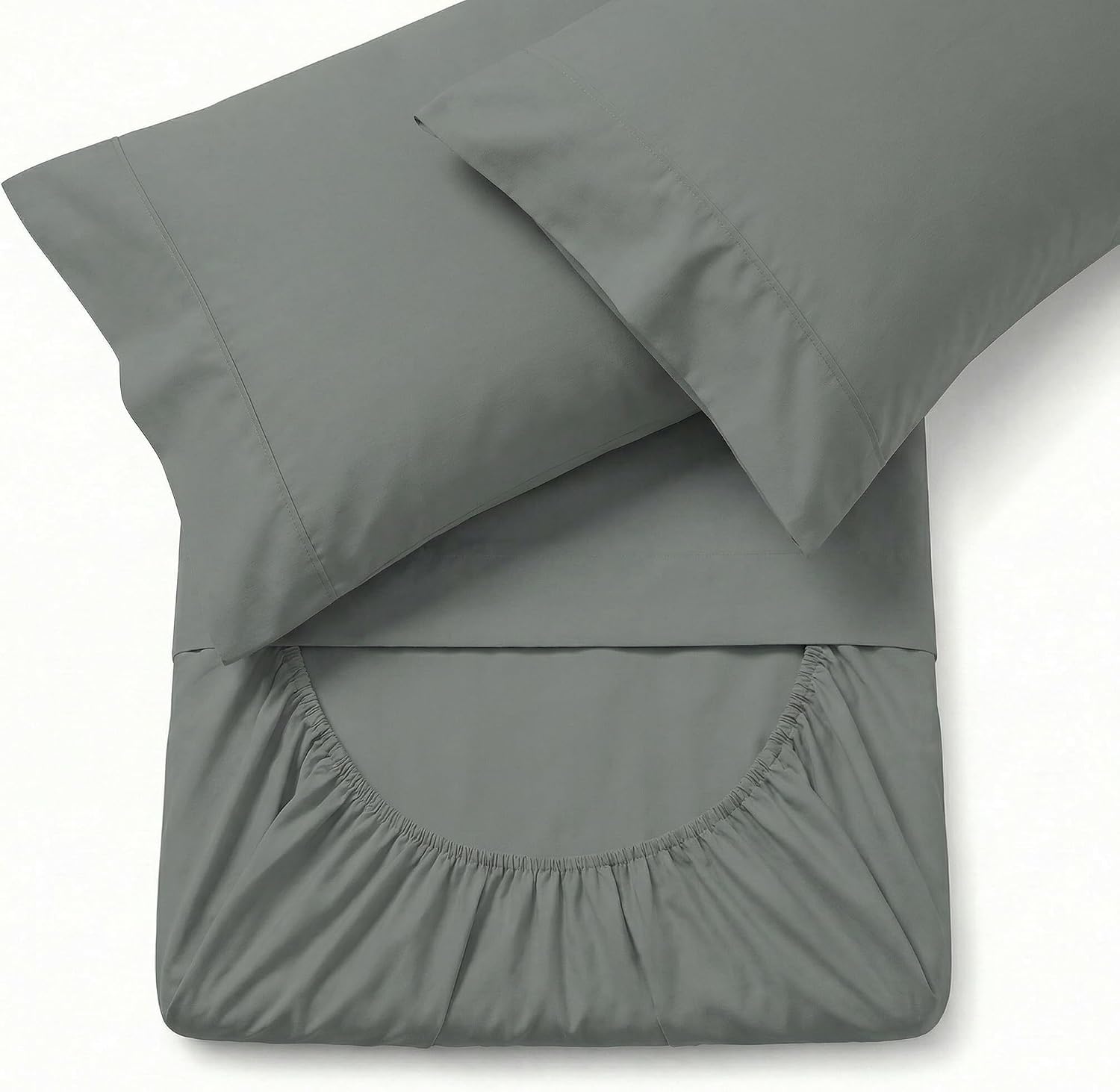 Perupima Peru Pima 415 Thread Count Percal Queen Sheet Set - 100% Peruvian Pima Cotton, 4 Piece (Flat, Fitted, 2 Pillowcases) - Cooling, Cr…