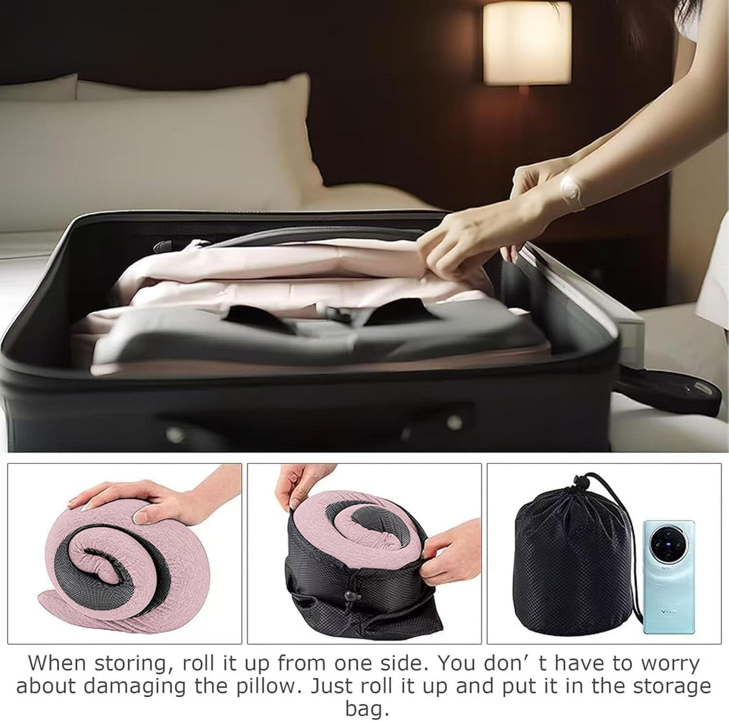WEERSHUN Travel Pillow for Airplanes, 2026 New Memory Foam Neck Pillow with Chin Wrap for Traveling, Suitable for Airplanes, Offices and…