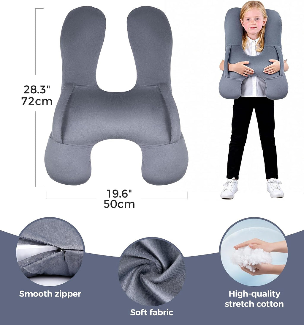 BEBAS H-Shaped Kids Travel Pillow for Car Travel Accessories for Children - Soft Breathable Supports Neck Head for Sleeping - Adjustable…