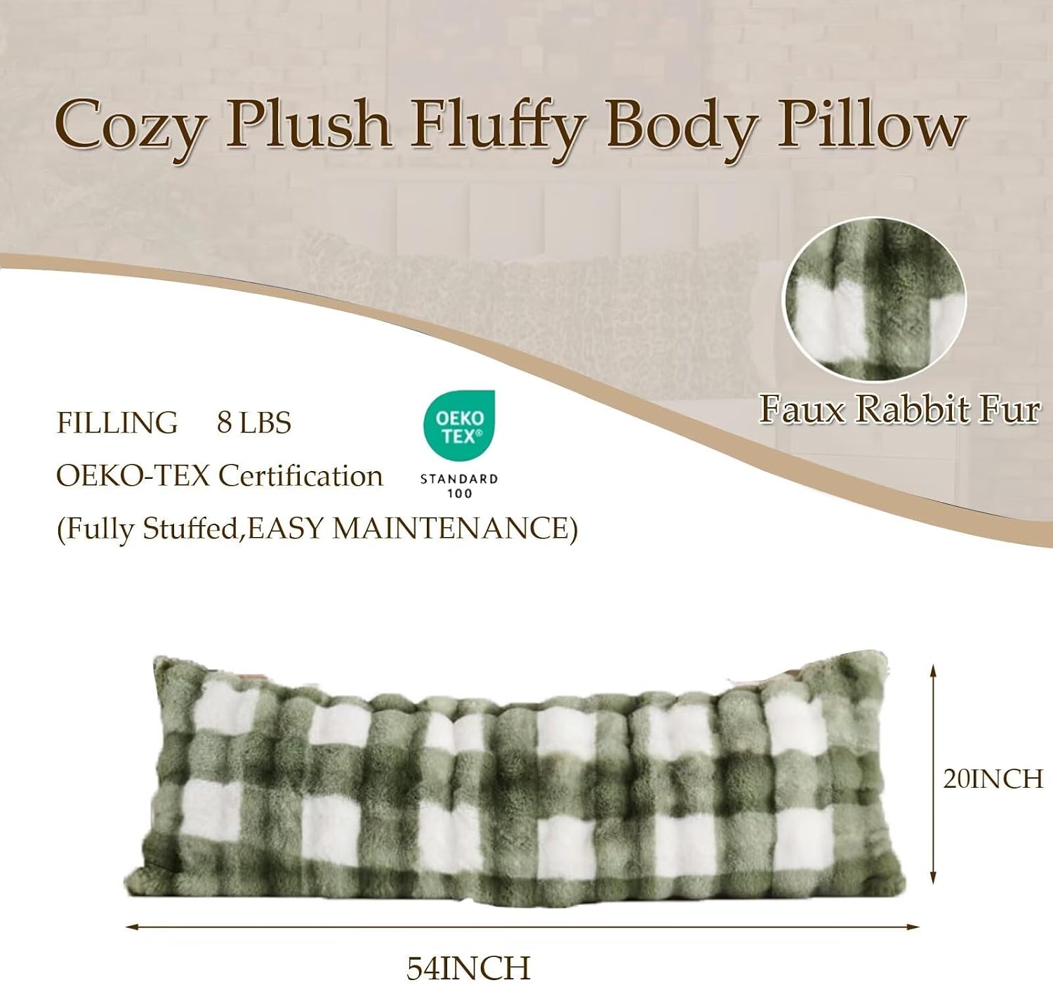 MeadowSkyHome Full Body Pillow 20x54 Inch, Memory Foam Pregnancy Pillow for Side Sleepers, Orthopedic Back Support Maternity Pillow for Women…