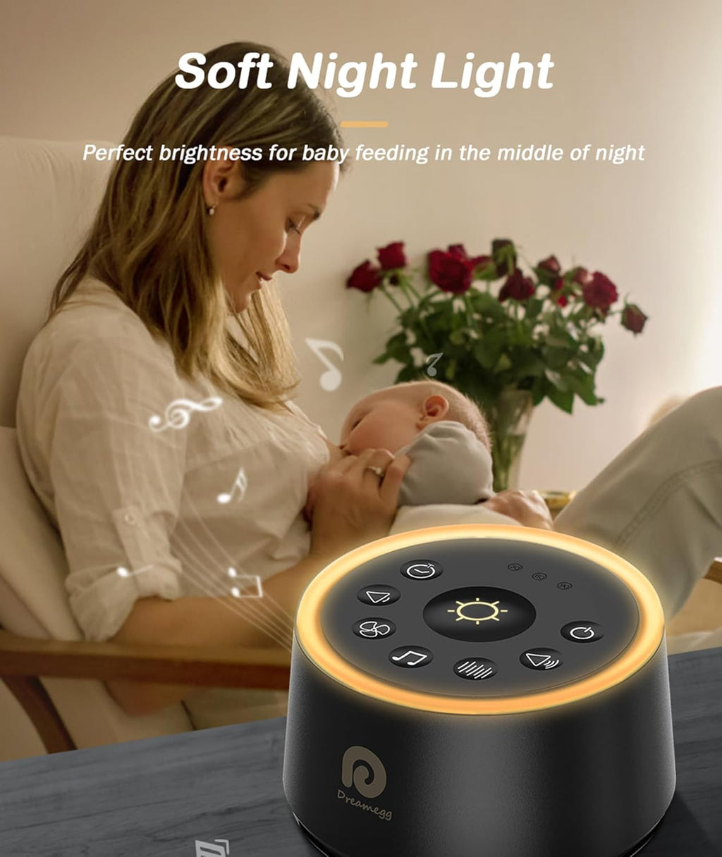 Dreamegg White Noise Machine - Sound Machine for Adult Baby Kid, Noise Machine for Sleeping with 24 Calming Sound, Ambient Nightlight, Cont…