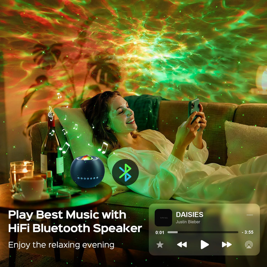 Galaxy Projector for Bedroom Star Projector for Bedroom,15-Color 15 White Noise Sound Machine for Sleep Galaxy Light Projector for…