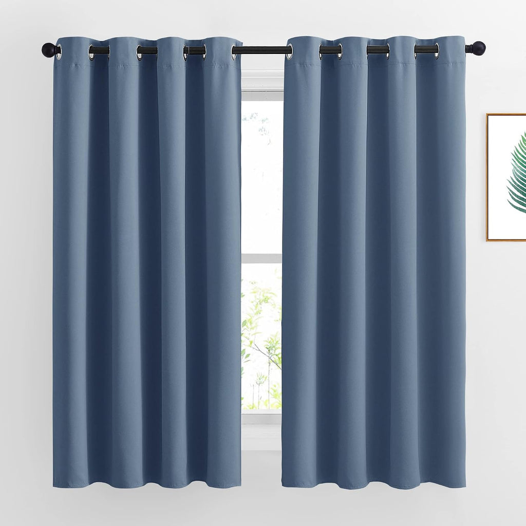 Nicetown Bedroom Curtains Room Darkening Draperies - Grommet Top Thermal Insulated Light Blocking Energy Saving Privacy Drapes for Flat/Hom…