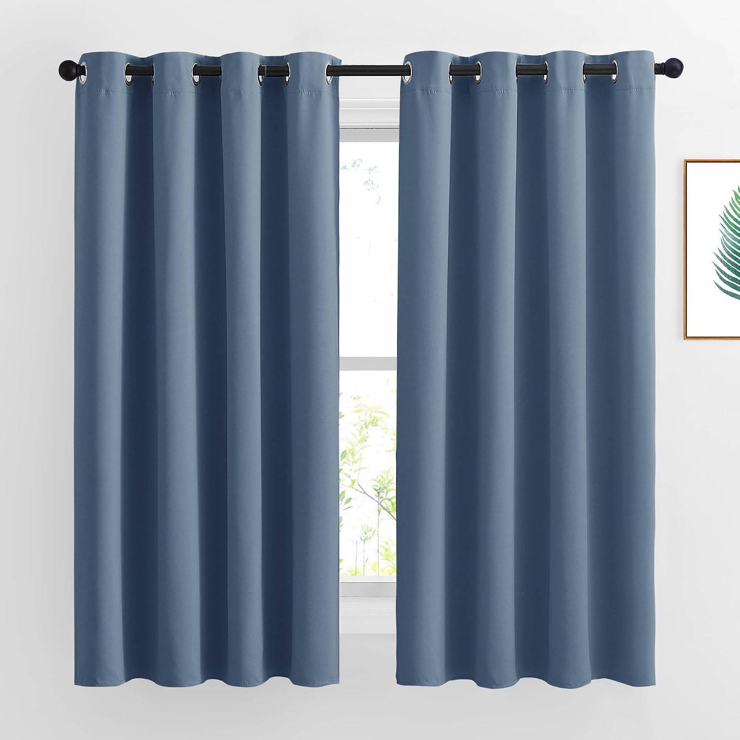Nicetown Bedroom Curtains Room Darkening Draperies - Grommet Top Thermal Insulated Light Blocking Energy Saving Privacy Drapes for Flat/Hom…