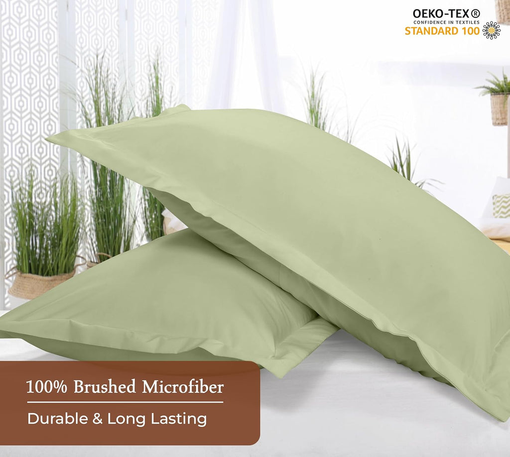 Royalelinens Royale Linens Pillow Shams 2 Pack Queen Size 20x30 Inch- Brushed 1800 Microfiber - Bed Pillow Shams, Wrinkle Resistant Super S…
