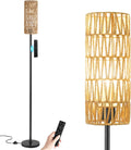 Ambimall 64'' Floor Lamps for Living Room with Remote Control and Stepless Dimmable Colors Temperature & Brightness, Boho Black Standing…