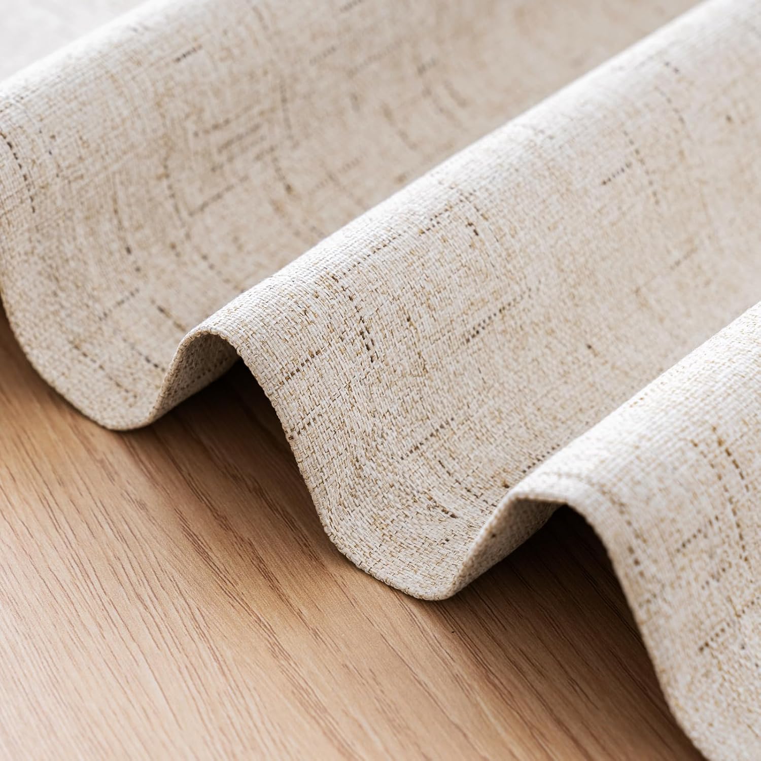 H.VERSAILTEX Linen Blackout Curtains Durable Thick Textured Linen Look 100% Blackout Patio Door Curtain Anti Rust Grommet Extra Wide…