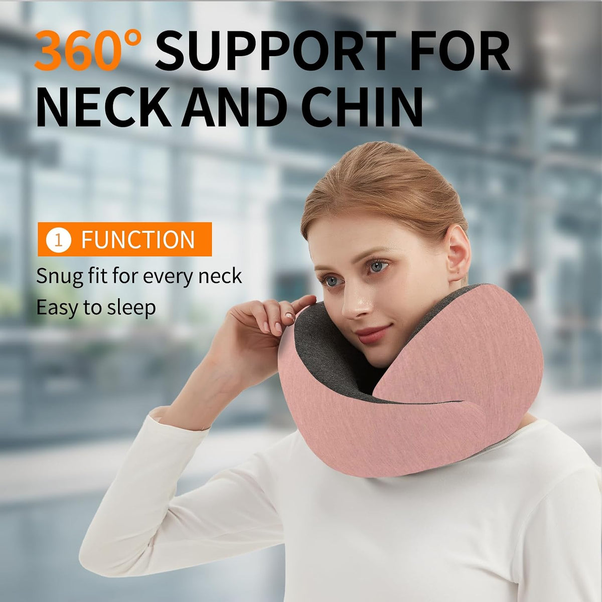 RKADIR Travel Neck Pillow Airplane, Memory Foam Travel Pillows for Comfort on Sleeper Hold Compact and Ergonomic Design for Travelin…