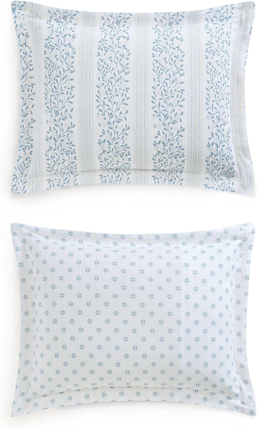MarthaStewart Martha Stewart - Twin Duvet Cover Set, 100% Smooth & Silky Sateen Cotton Bedding, 2 Piece Striped Bedding with Matching Pillo…