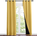 Nicetown Bright Yellow Full Shade Curtain Panels, Pair of Thermal Insulated & Energy Efficiency Blackout Drapes for Living Room Windows, Li…