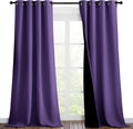 Nicetown 100% Blackout Blinds, Set of 2, 46 inches x 102 inches, Laundry Room Decor Window Treatment Curtains for Large Patio Sliding Door,…