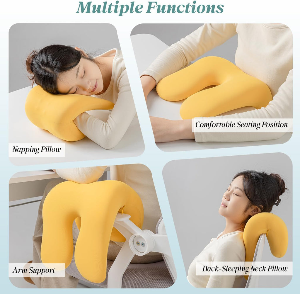 SheRest Office Chair Neck Pillow, Memory Foam Ergonomic Nap Pillow Office Chair Headrest Accessory, Neck Support Pillow Ideal for Office…