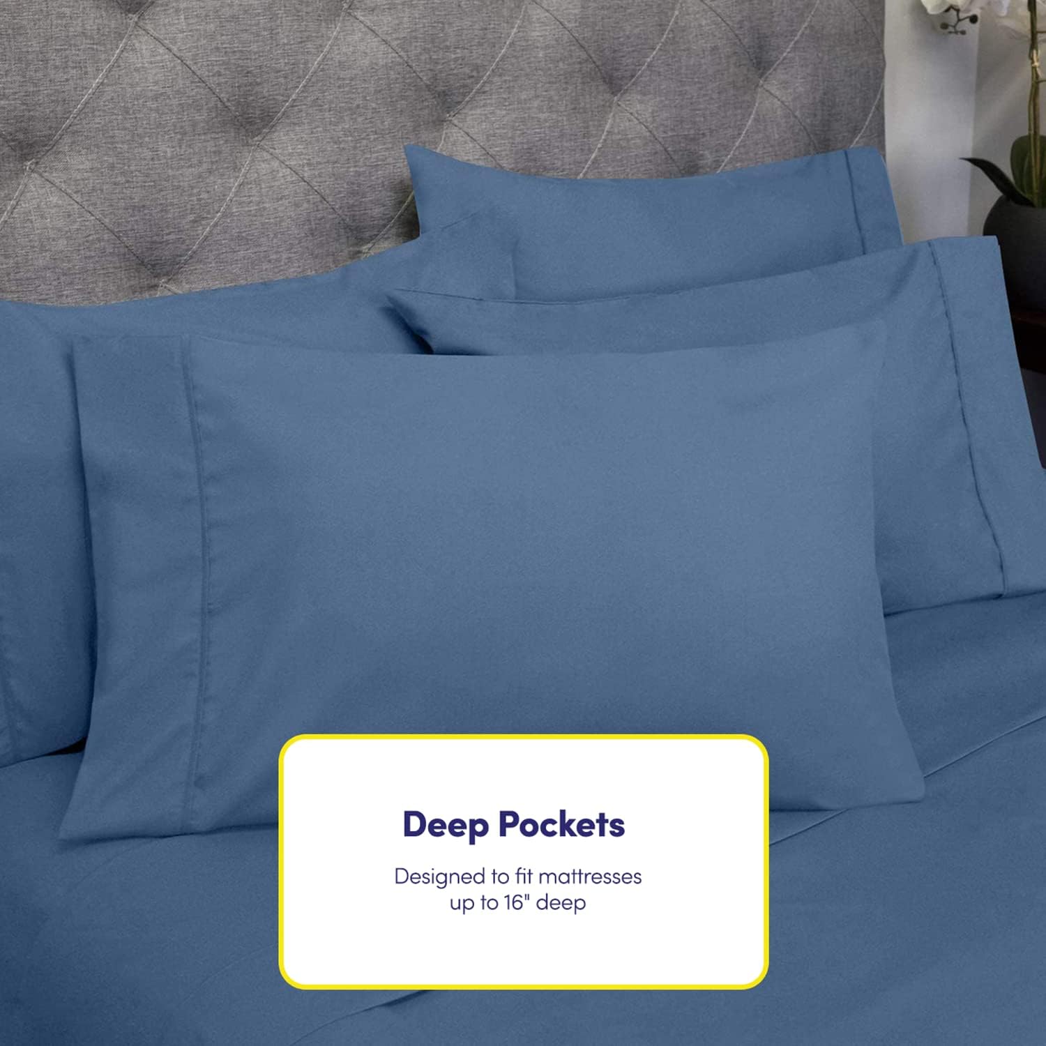 King Size Bed Sheets - 6 Piece 1500 Supreme Collection Fine Brushed Microfiber Deep Pocket King Sheet Set Bedding - 2 Extra Pillow Cases…