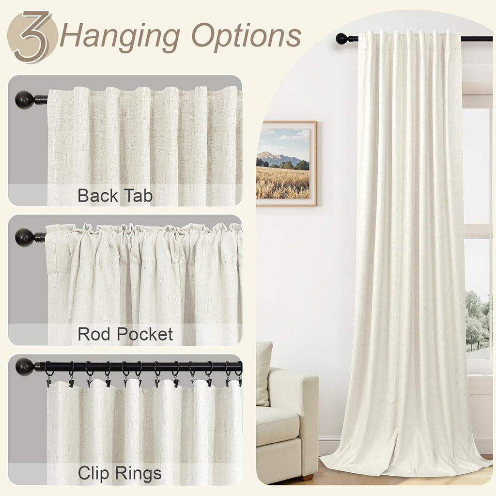 Pitalk Black Out Curtains for Living Room Boho Home Decoration Thermal Insulated Noise Reducing Soundproof Drape for Hallway Room Dividers…
