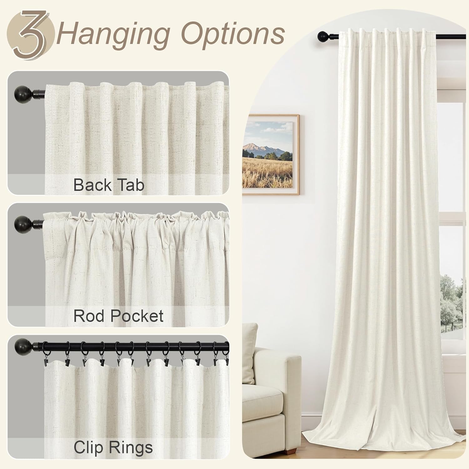 Pitalk Black Out Curtains for Living Room Boho Home Decoration Thermal Insulated Noise Reducing Soundproof Drape for Hallway Room Dividers…