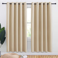NICETOWN Room Darkening Draperies Window Curtain Panels, Thermal Insulated Grommet Room Darkening Curtains for Bedroom (Biscotti Beige, 2…