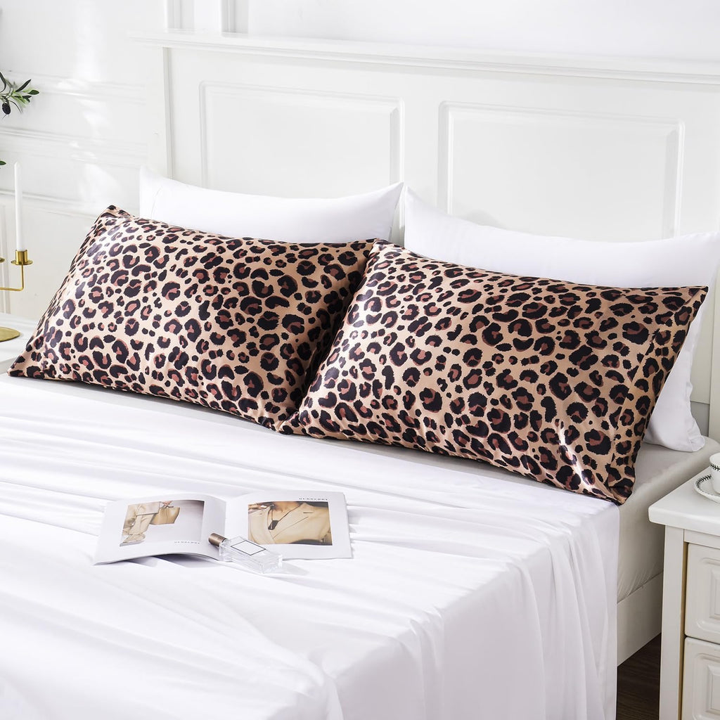 MR&HM Satin Pillowcase for Hair and Skin, Silk Satin Pillowcase 2 Pack, King Size Pillow Cases Set of 2, Silky Pillow Cover with Envelope…