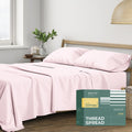 THREAD SPREAD 100% Organic Cotton Sheets King Size - 4 PC Organic Cotton King Size Percale Weave Sheet Set, Soft, Cooling, Crisp &…