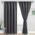 Jiuzhen Blackout Curtains for Bedroom - 60 Inch Extra Wide Thermal Insulated Room Darkening Privacy Soundproof Curtains for Living Room, Se…