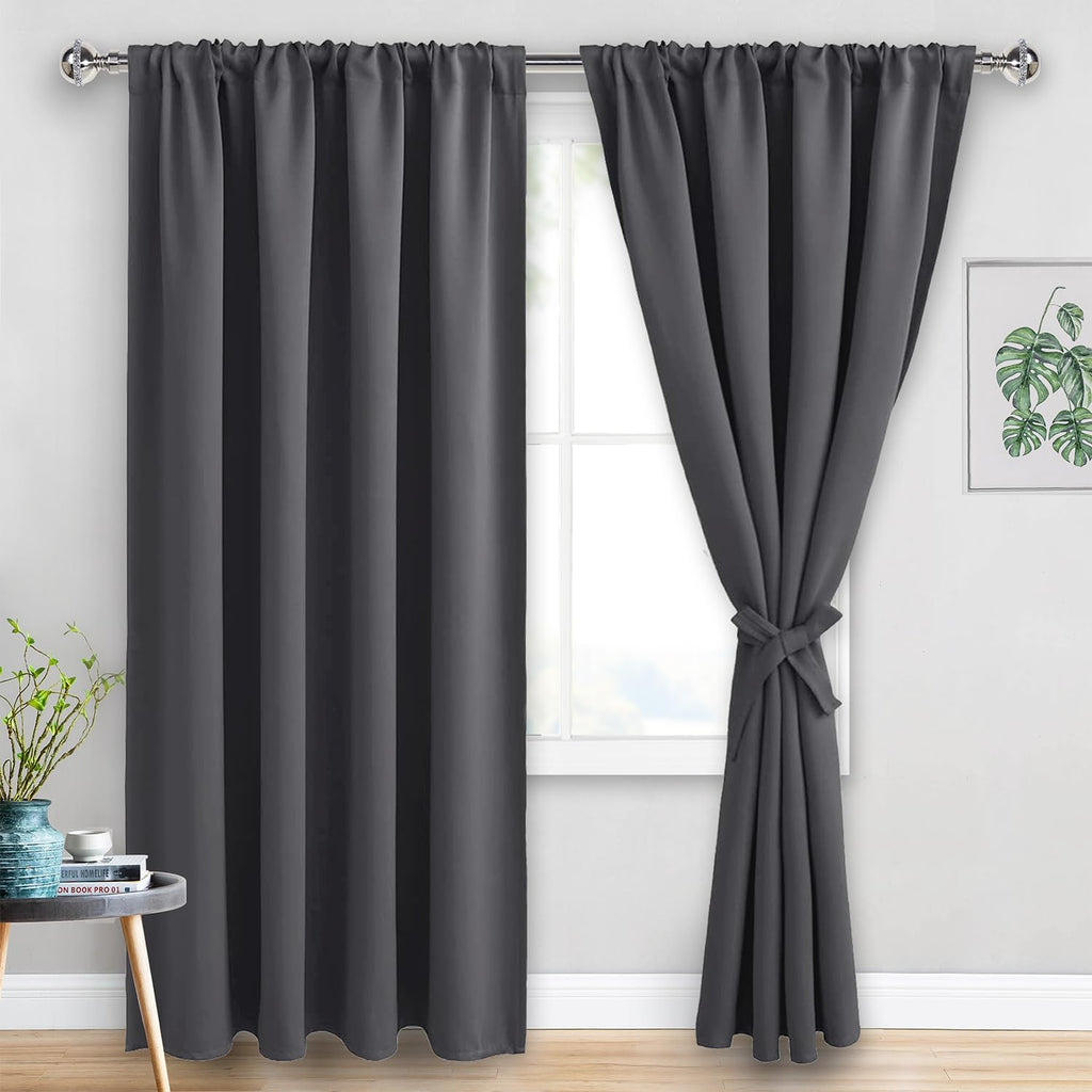 Jiuzhen Blackout Curtains for Bedroom - 70 x 84 Inch Extra Wide Privacy Assured Thermal Insulated Room Darkening Room Divider Curtain Cover…