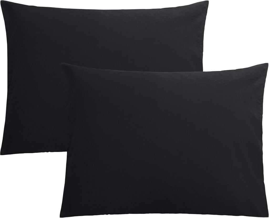 FLXXIE Pillow Cases Standard Size, Soft Microfiber Pillow Covers with Envelope Closure, Wrinkle, Stain Resistant Pillowcases, 2 Piece…