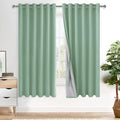Xwzo Full Blackout Curtains - Thermal Insulated Black Liner Curtains, Noise Reducing and Heat Blocking Drapes for Hall and Studio Large Win…