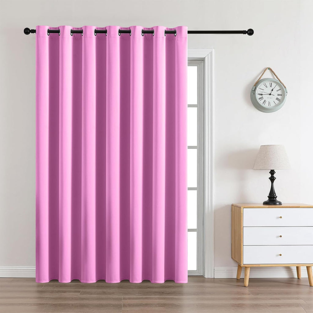 CUCRAF Custom Rose Purple Blackout Curtains 1 Panel Set, Thermal Insulated Grommet Room Darkening Curtain for Living Room Bedroom, Light…