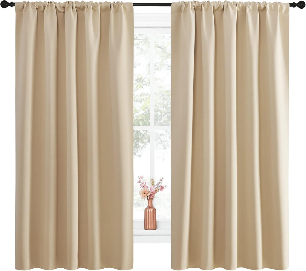 NICETOWN Room Darkening Curtains for Bedroom - Home Decoration Privacy Protection Thermal Insulated Solid Drapes/Draperies for Kitchen…