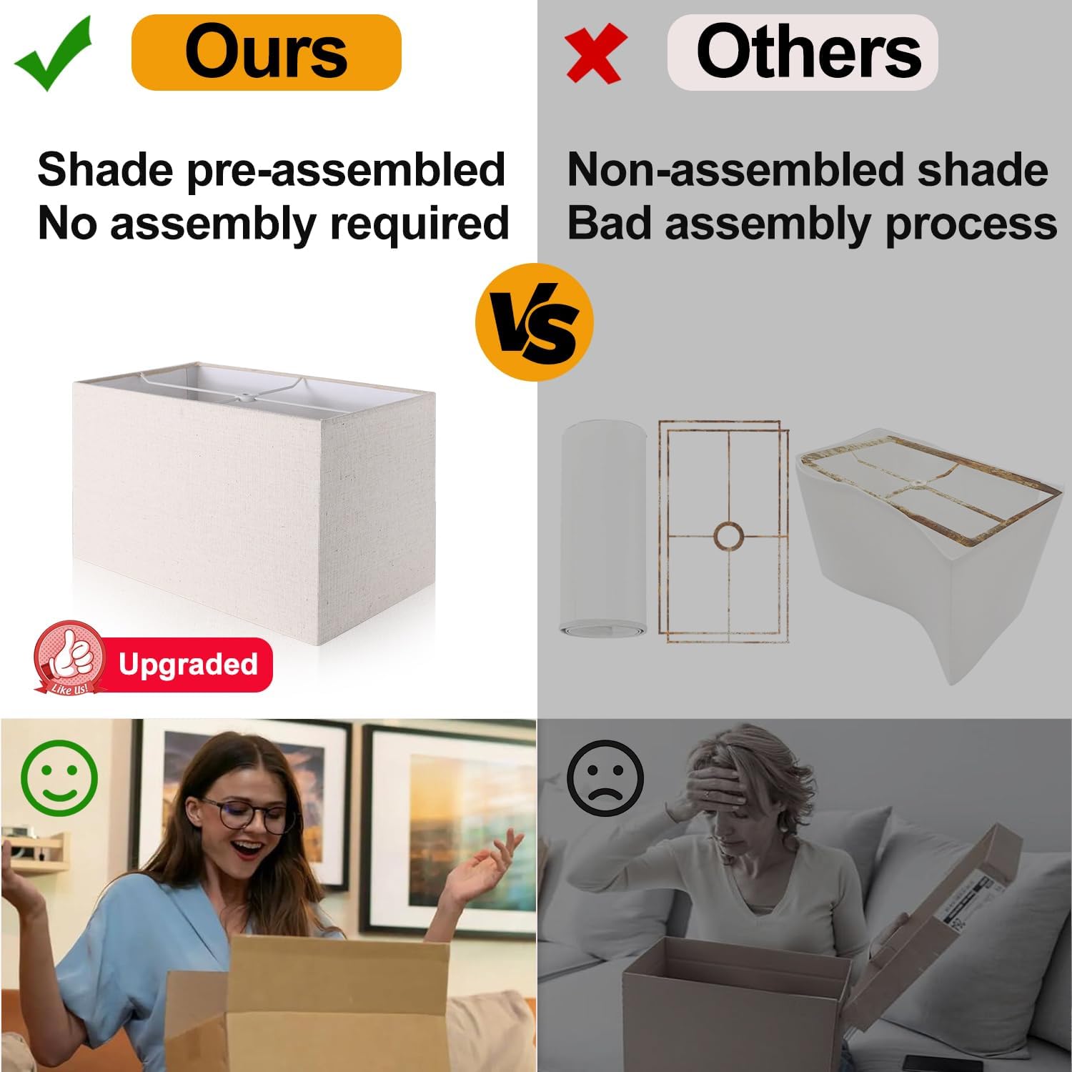 21" Touch Bedside lamps with 2 USB & AC Outlets, 3-Way Dimmable Bedside Table Lamps Set of 2 for Bedroom Living Room Office Reading…