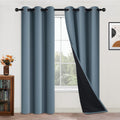 Yakamok Full Blackout Curtains 84 Inches Long, Blackout Curtain Panels for Bedroom, 2 Thick Layers Grommet Top Thermal Insulated Drapes with…