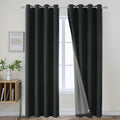 Joydeco Blackout Curtains 120 Inches Long 2 Panels Burg, Room Darkening Curtains for Bedroom, 100% Black Out Textured Thermal Drapes Privac…