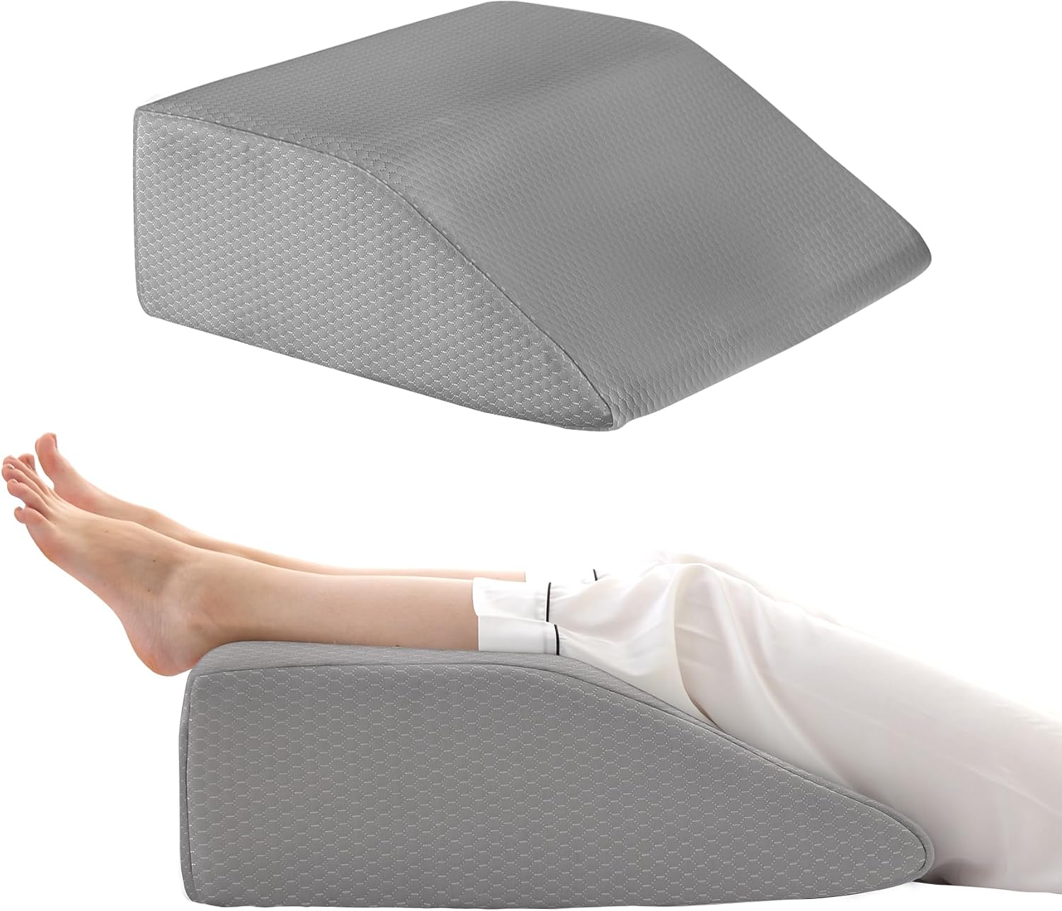 Bedluxe Leg Elevation Pillows, Leg Pillows for Sleeping, Cooling Gel Memory Foam Top, Wedge Pillow for Legs, Leg Wedges for Circulation…