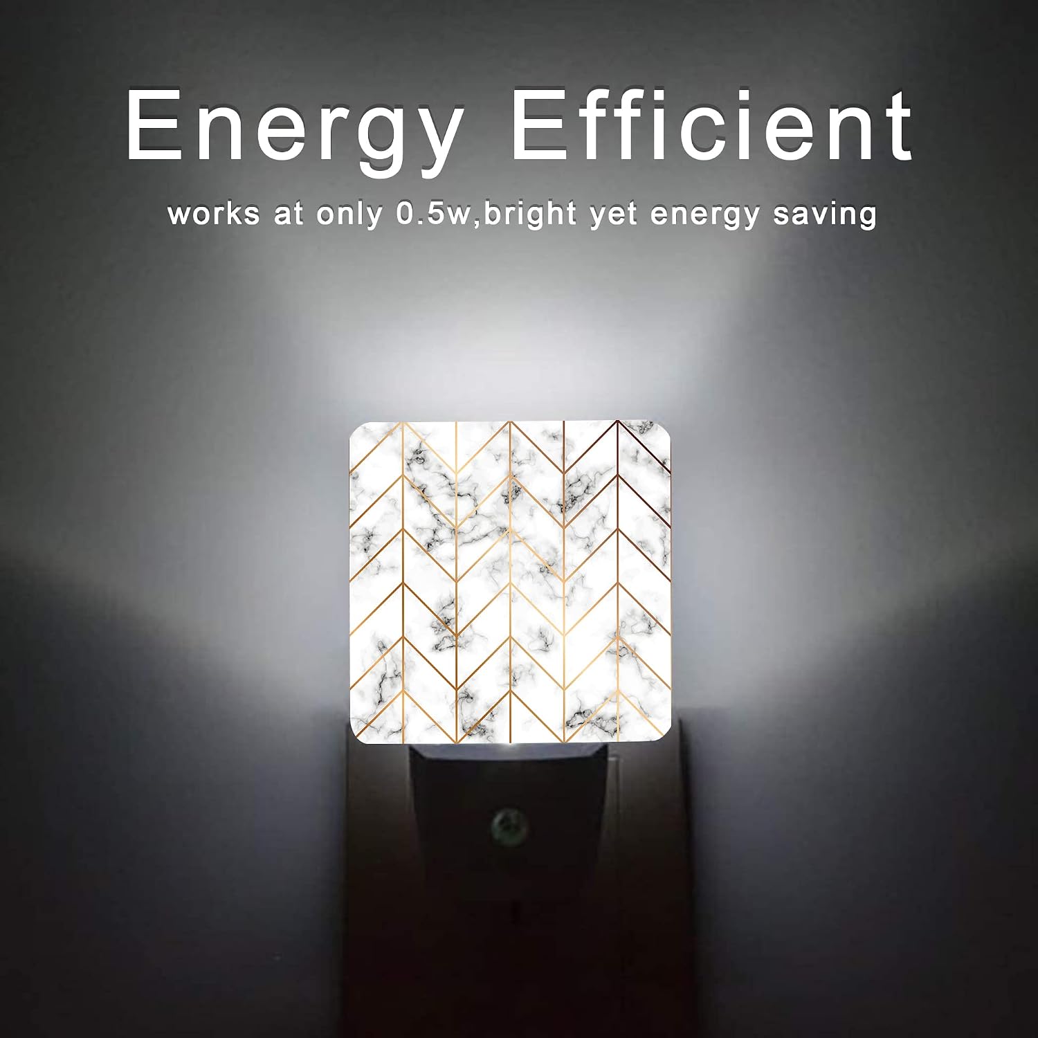 Marble Line Geometric Night Light, Plug-in Night Lights with Dusk-to-Dawn Sensor for Stairway/Hallway/Kitchen Sleep Friendly lamp for…