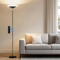 SIBRILLE Torchiere Floor Lamp - 72" Tall LED Standing Lamp with Remote/Button Control, 1800Lm, 3000-6500K, 30W Dimmable Modern Corner…