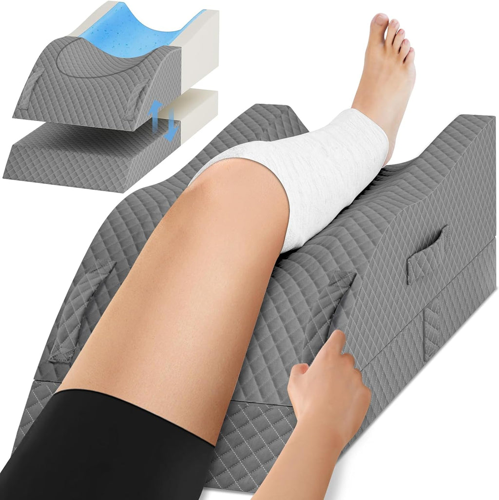 TranquilRelax TranquilRelax Elevation Pillows for Leg After Surgery, Memory Foam Adjustable Wedge Pillow for Injury or Rest, Ankle P…