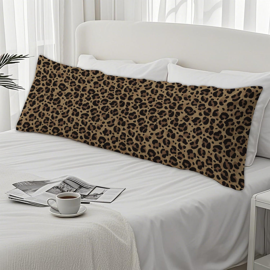 Leopard Print 20x54 Body Pillow Cover, Cheetah Print Room Decor, Trendy Wild Animal Print Aesthetic Decorative Long Body Pillow Cases for…