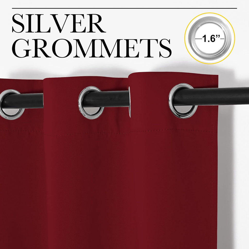 NICETOWN Christmas Window Curtains Blackout Drapes, Thermal Insulated Christmas Decorative Blackout Curtains/Draperies for Laundry Room…