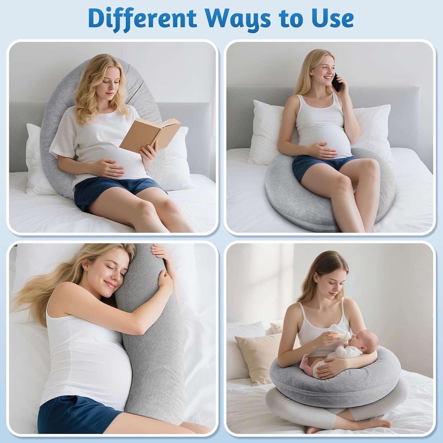 SweetSlubr Body Pillow, Pregnancy Pillows for Sleeping, C-Shaped Maternity Pillow for Pregnant Women with Adjustable Firmness, Full Body…