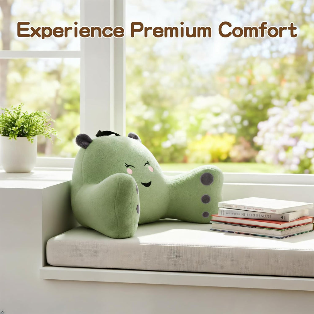 Ajicong Reading Pillow for Sitting in Bed Couch Teens/Adult, Back Rest Pillow for Sitting Up in Bed with Shredded Memory Foam, Includes Arm…