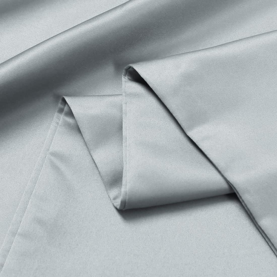 uxcell Body Pillow Cover, 20x72 Inch Silver Silky Satin Body Pillowcases for Hair and Skin, Soft Cooling Smooth Pillow Case with Envelope…