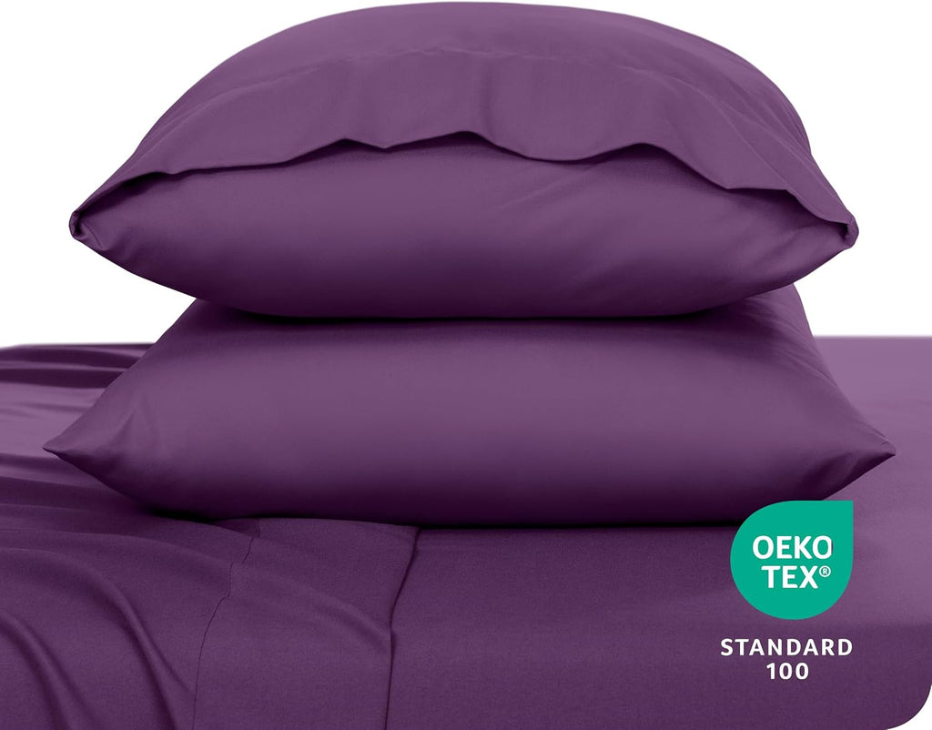 BareHome Bare Home Microfiber Pillow Cases - Standard Size Set of 2 - Cooling Pillowcases - Double Brushed - easy maintenance - Envelope…
