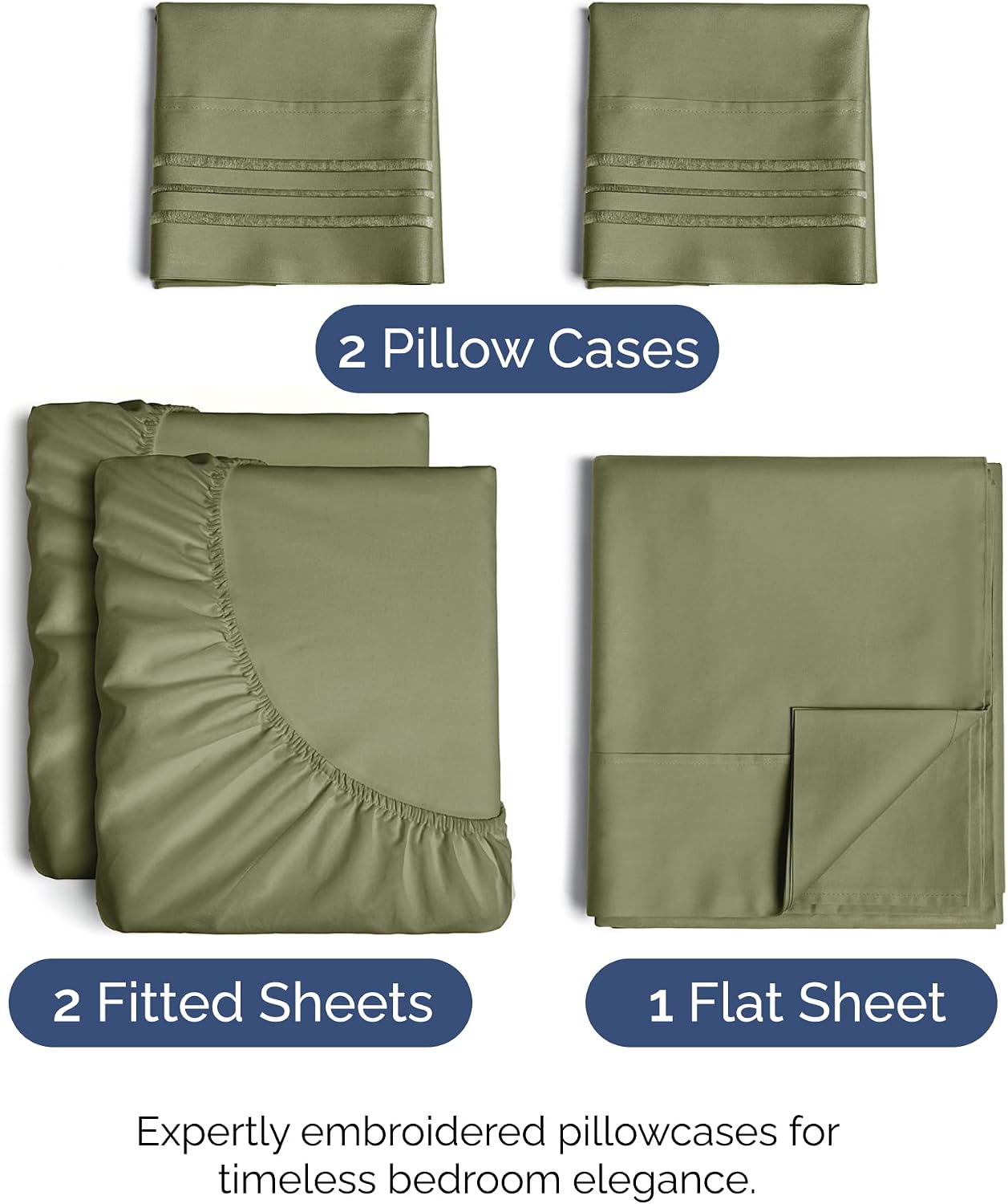 Split King Size 5 Piece Sheet Set - Comfy Breathable & Cooling Sheets - Hotel Luxury Bed Sheets for Women & Men - Deep Pockets, Easy-Fit…