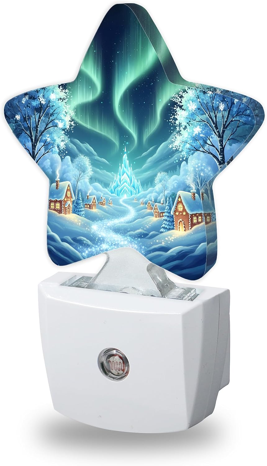 Energy Efficient Nightlights Plug in Wall, Winter Village Night Light for Kids Bedroom Decorative, Dreamy Polar Lights Dusk-to-Dawn…
