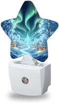 Energy Efficient Nightlights Plug in Wall, Winter Village Night Light for Kids Bedroom Decorative, Dreamy Polar Lights Dusk-to-Dawn…