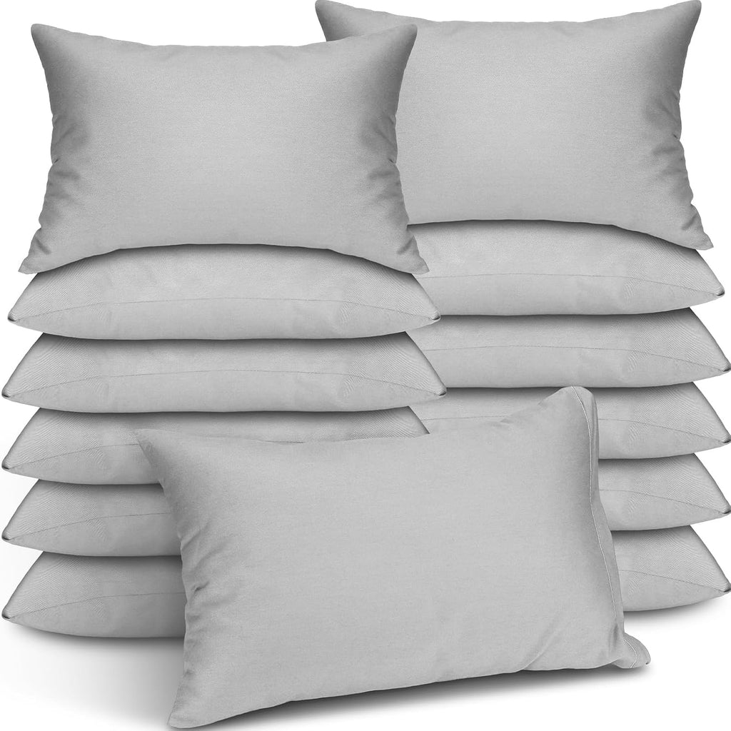 Kigley 12 Pack Mini Pillows for Daycare 9.1 x 13.8'' Small Travel Pillow Bulk Soft Breathable Cotton Pillow for Nap Travel Pet Neck…