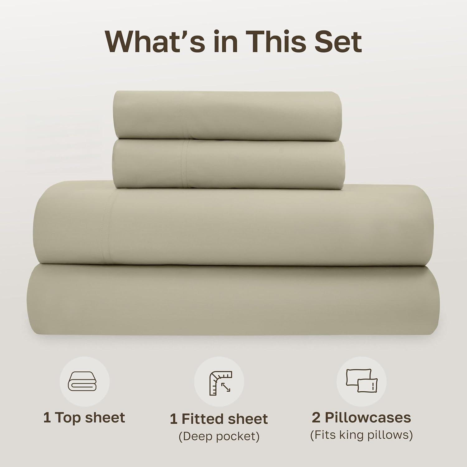 CaliforniaDesignDen California Design Den California King Sheets Deep Pockets Set - Soft 100% Organic Cotton Percale Sheets, Breathable and…